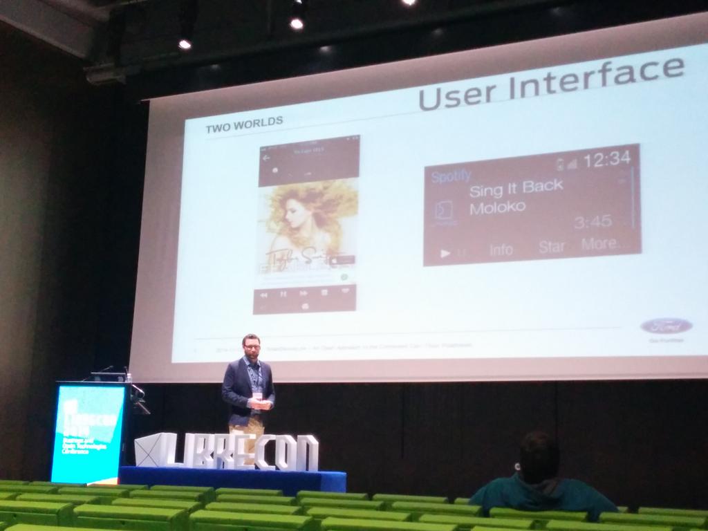 luistxo's tweet image. .@timurp from Ford talks about connected cars #Librecon2014