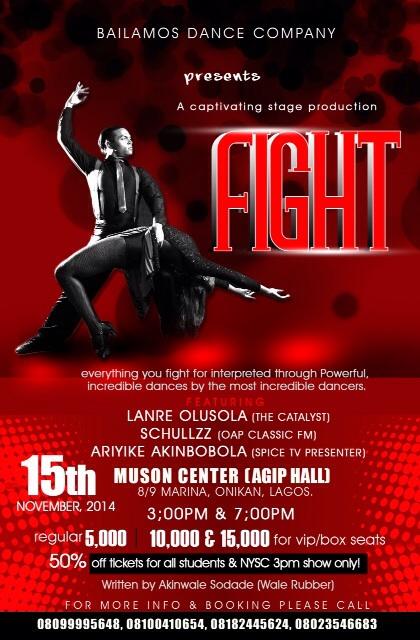 Bailamos_Dance's tweet photo. 50% off 3pm tickets for #Students and #NYSC members valid id cards... #FIght!!!  http://t.co/2AlZcAss02

CC: @_NYSC