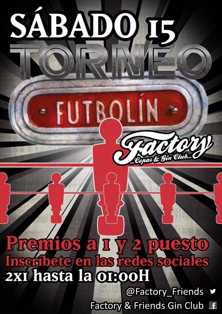 allyouneed93's tweet photo. Escoge a tu pareja y ven este Sábado a @Factory_Friends a las 12.30 a llevarte el premio del Torneo de futbolín!! ⚽️ http://t.co/ptOsscVneR