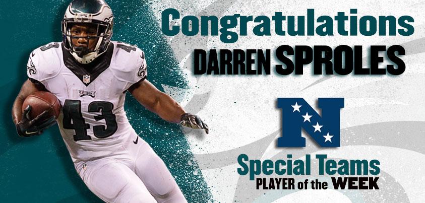 Eagles's tweet photo. #SproleTrain is full speed ahead with his second NFC Special Teams Player of the Week award of 2014. #FlyEaglesFly http://t.co/7jG11uIVRU
