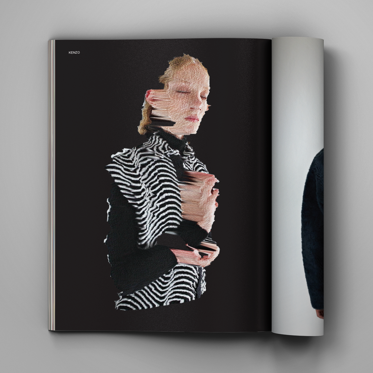 ra___e_____'s tweet photo. NEW PROJECT. @Metal_Magazine interior page. @kenzo 
#newproject #kenzo #black #girl #fashion #magazine #3D http://t.co/3BMluPDrr6