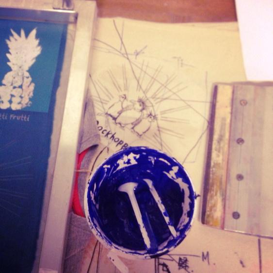 ChopBobins's tweet photo. Printing our new t shirt designs. *Available this Christmas* #handmade http://t.co/NAhiJmPBkM
