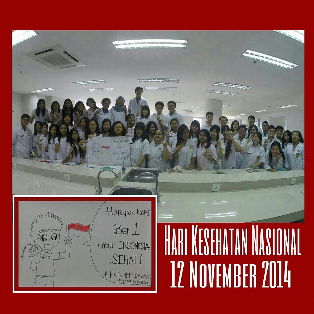 angelinatulus's tweet photo. Salam 3 Jari dari FK UKWMS'12!
yuk semua bersatu u/Indonesia Sehat! @NilaMoeloek @depkes @pbidi @ISMKI_Indonesia #HKN http://t.co/YJOixrouZs
