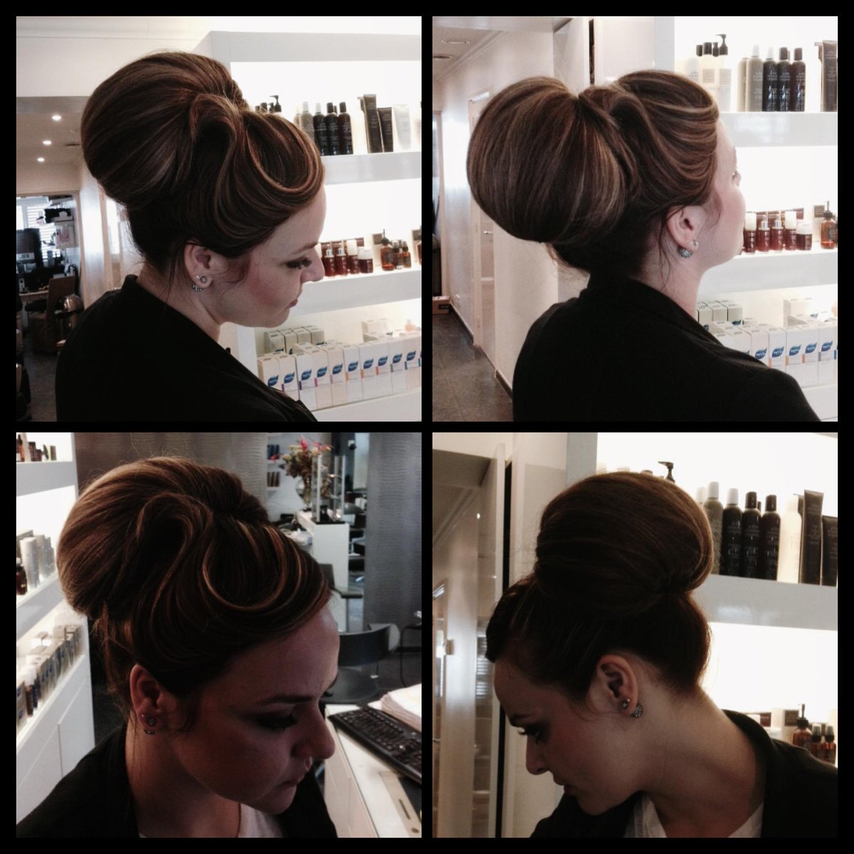 Door de highlights in dit elegante kapsel komen de mooie vormen van het haar extra naar voren...