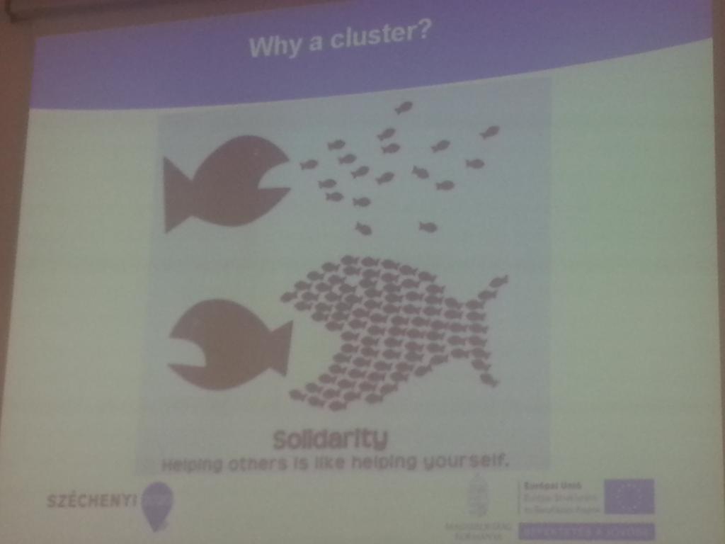 milansolaja's tweet photo. Evo šta kažu mađarske kolege na pitanje: zašto klaster? :)
#klasteri #zajedno http://t.co/0UyP2kJT70