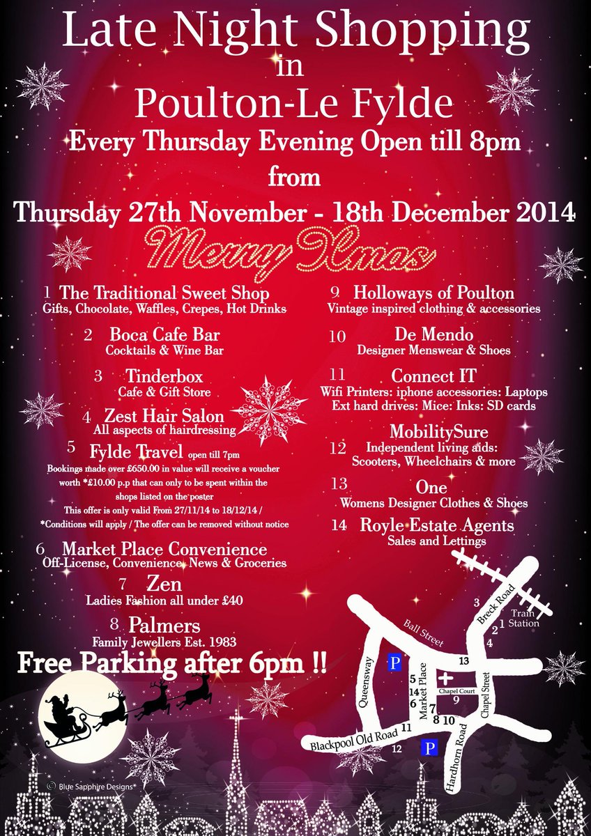 BlackpoolCandy's tweet photo. @BlackpoolCandy will be open till 8pm for Thursday night shopping in @PoultonLeFylde starting on the 27th November... http://t.co/zwkdnjTsZL