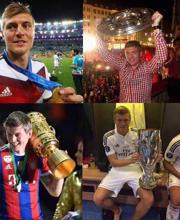 AshStudio7HD2's tweet photo. Toni Kroos' trophies since last season. http://t.co/PwyI2HFcsk