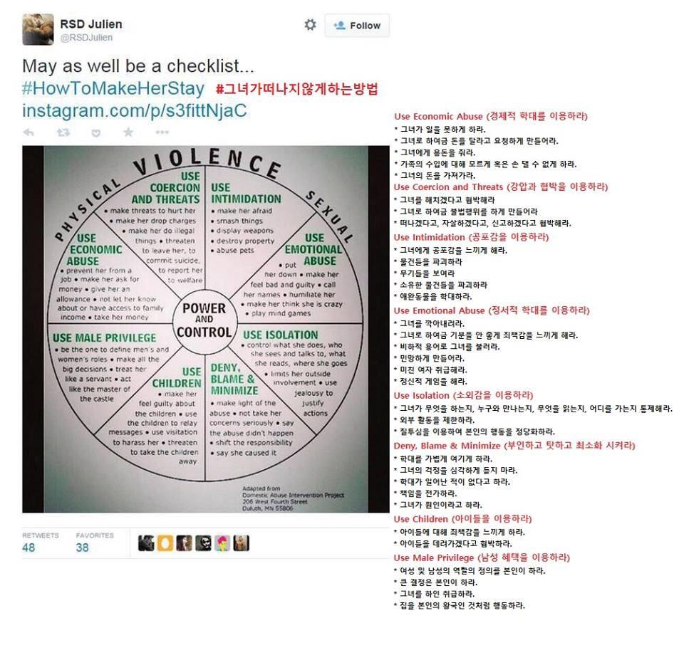 appetite_'s tweet photo. #HowToMakeHerStay (그녀를 떠나지 않게 하는 방법)이라며 Julien Blanc이 공유한 방법은 경제적 협박, 동물학대, 물건파괴 등이다. 입국반대서명! http://t.co/x7HEKyG7xv http://t.co/av63Y2uh5Y