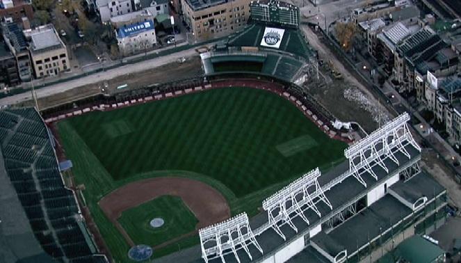 jillbastian5's tweet photo. @NBCSky5 just flew over #Wrigley. Just can't get used to the no #Bleachers look. #RightFieldForever http://t.co/o1KH69g72C
