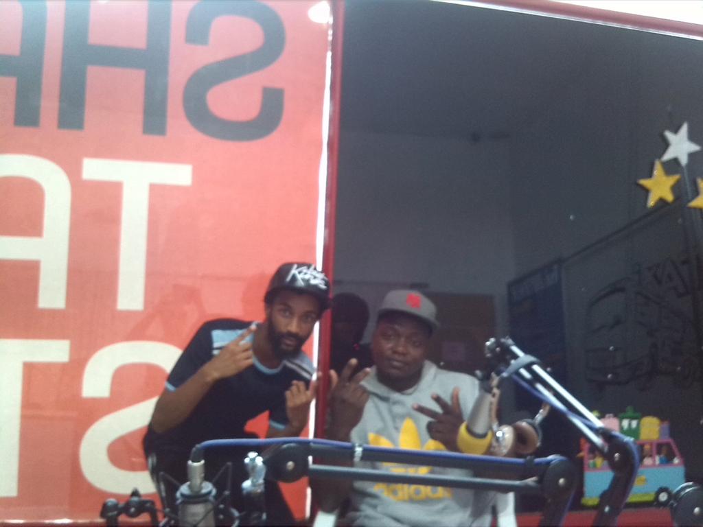 Imbo_Live's tweet photo. Deabo! And Hope Thang in the live in the studio right now! @HopeThang100 @Imbo_Live @TaxiRadioZA http://t.co/Y3rvG1zxiT