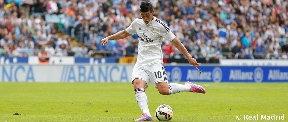 realmadrid's tweet photo. El Madrid golea desde fuera del área: ¡Es el equipo de la Liga que más tantos marca de larga distancia! #HalaMadrid http://t.co/bn4MrCoX8X