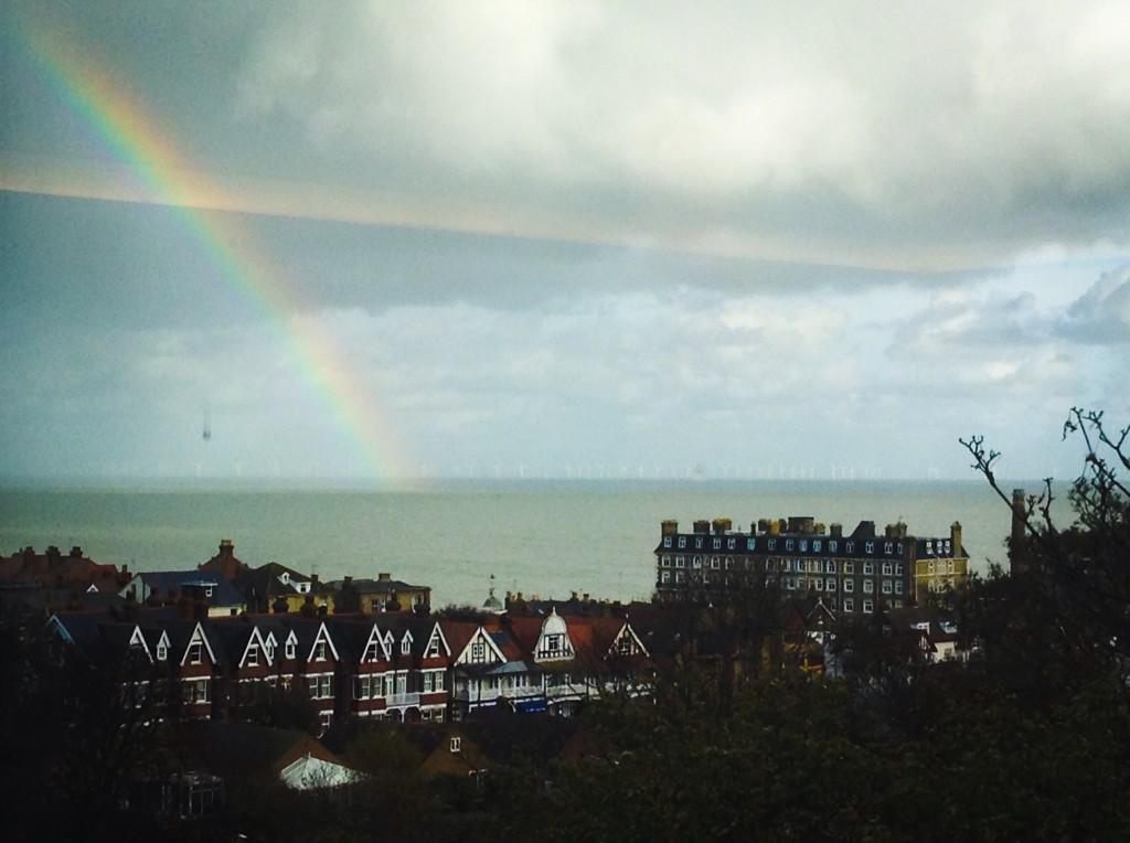 Beautiful rainbow over Broadstairs #bestviewinbroadstairs