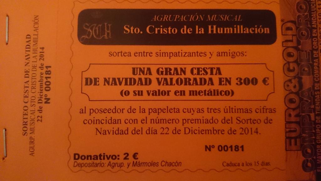 No te quedes sin tu papeleta, Y colabora con Nosotros, contacta con algún miembro o por MD! Gracias!