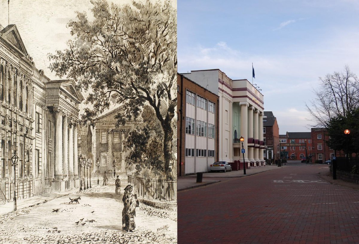 Hull_Museums's tweet image. A view of Kingston Square from c.1885 and as it looks now, Hull New Theatre can be seen on the left. #HullThenandNow