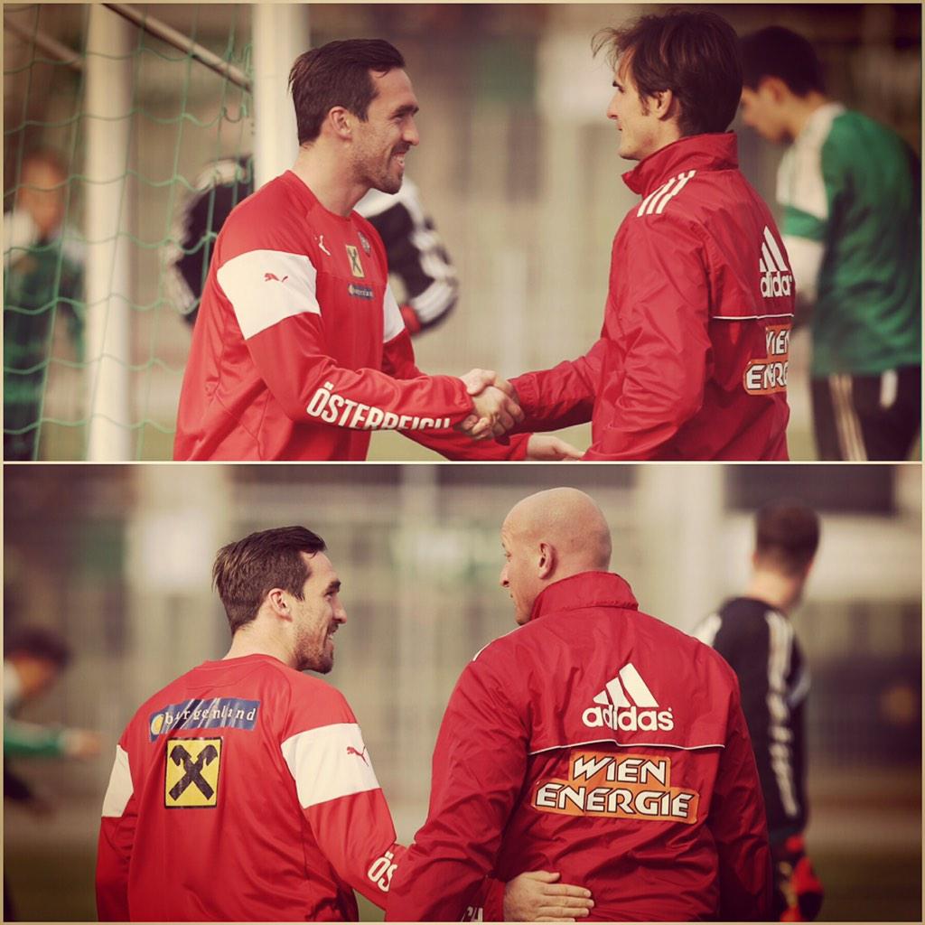 FuchsOfficial's tweet image. Meeting old #friends - Raimund #Hedl and Carsten #Jancker @oefb1904 #autrus