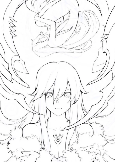 ラインアート wip by @asuka111 