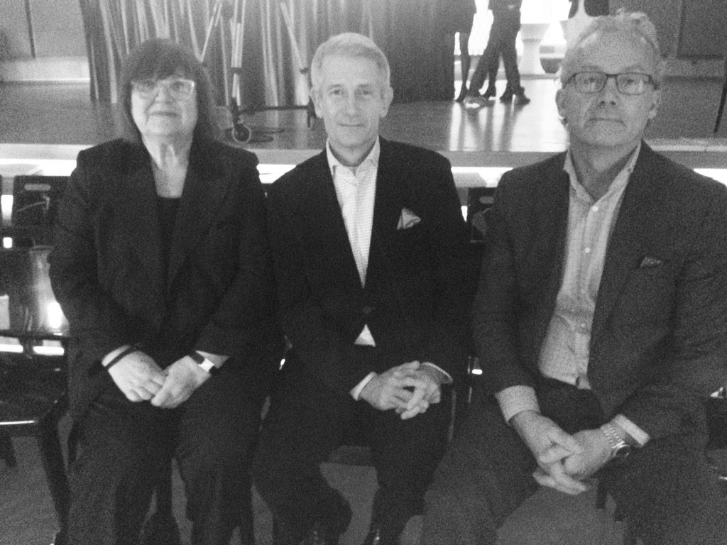 ElectroluxGroup's tweet photo. The #DesignLab2014 jury has arrived! #LarsErikson #Margaretavandenbosch #RobinEdman http://t.co/2RABoeSEWN