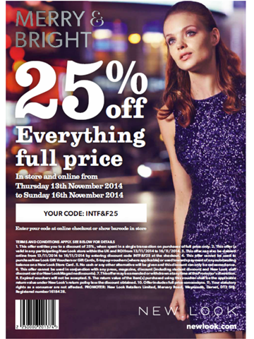 CabotCircus's tweet photo. Get 25% off full price at @NewLookFashion from 13th to 16th Nov with their Merry and Bright Friends and Family event! http://t.co/MtCvLCAQIN