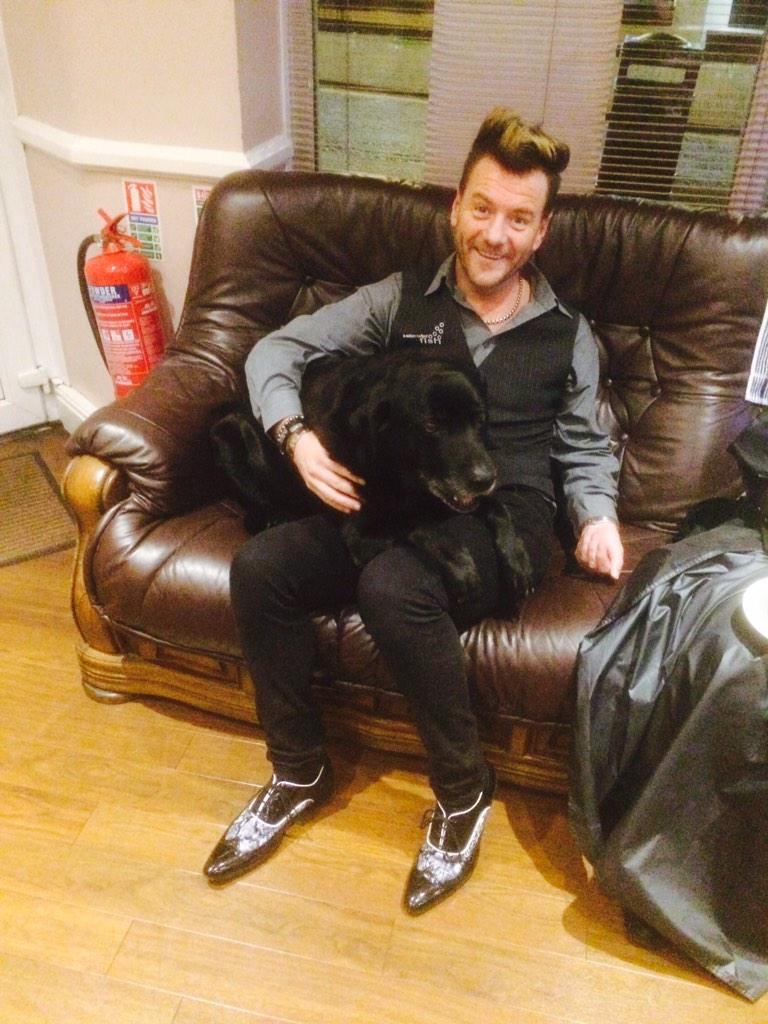 BrettASCF's tweet image. Finley's had enough in the room, decided to join #Theteam in the salon