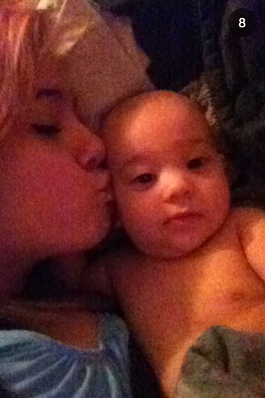 Megan_Hyme's tweet photo. I miss when she was this little. Now she's 1, walking, and trying to talk. I wish I got to see her everyday. <3 http://t.co/tZsPoS47QB