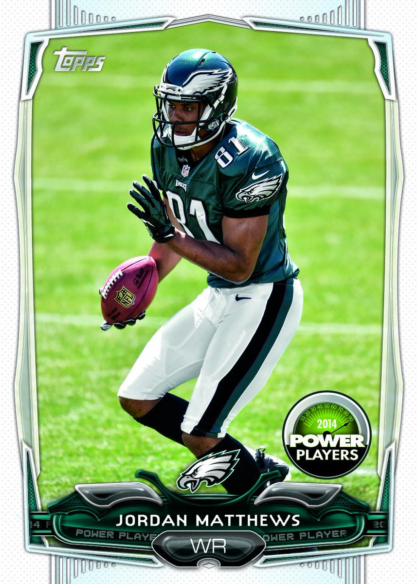 Topps's tweet photo. Week 10 rookie  #ToppsPowerPlayer is Eagles WR Jordan Matthews @jmattjmattjmatt #FlyEaglesFly http://t.co/AsfSgEuzQn http://t.co/aU8cxNOkX9