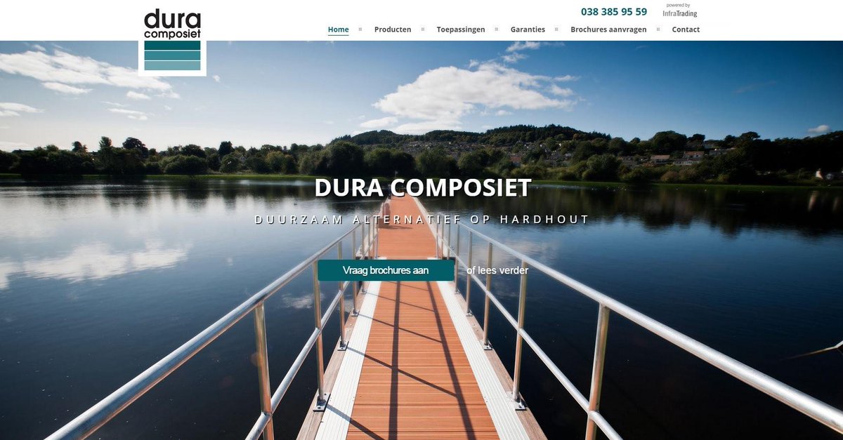 Een impressie van onze nieuwe website duracomposiet.nl
Voor vragen kunt u mailen naar info@duracomposiet.nl
