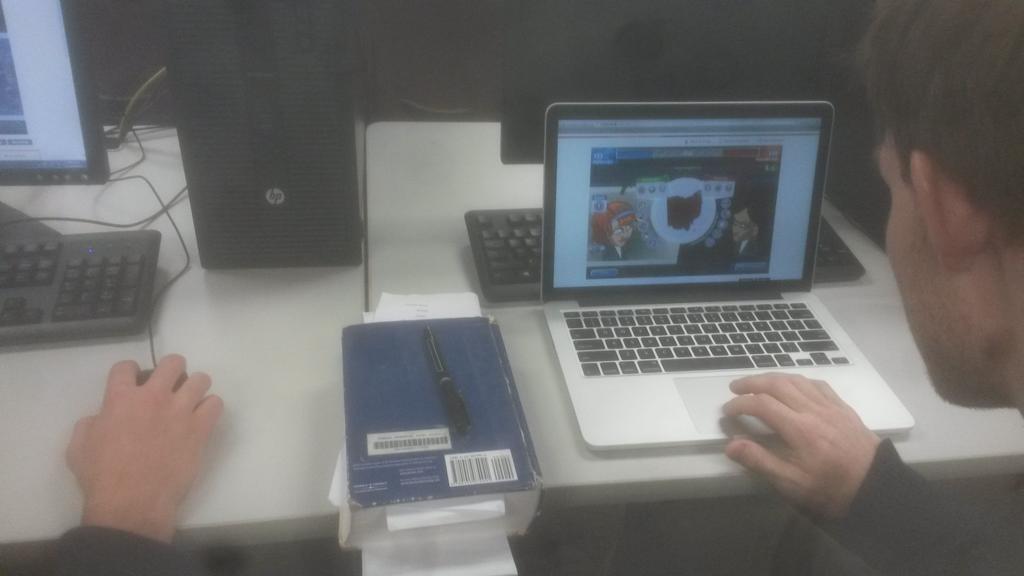 EMHSgoppel's tweet photo. Students trying to "win" CA &amp; NY in @icivics games #APUSGP @HaselwoodMath @kstev320 #gamesarentjustformathteachers http://t.co/UdJnMAWBi4