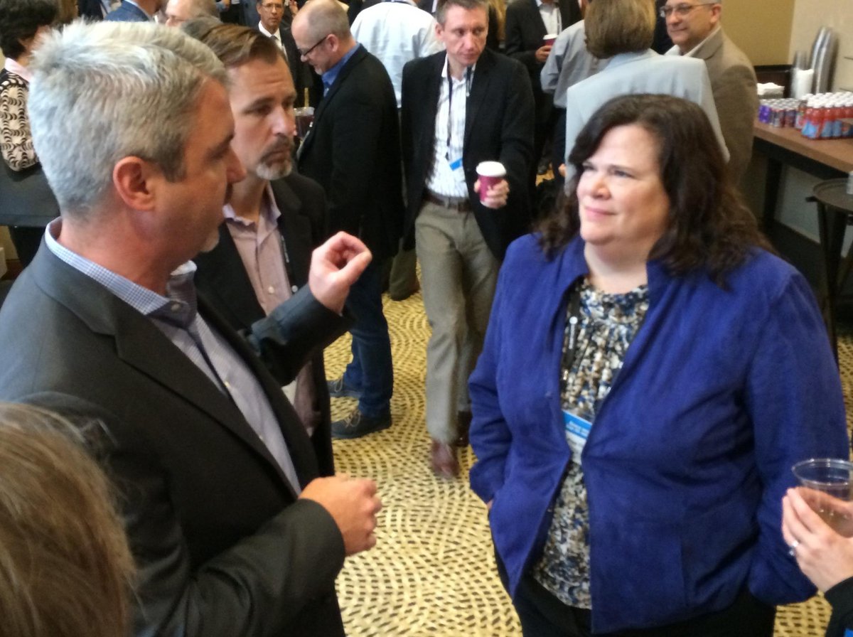 . <a href="/451Research/">451 Research</a> analyst Jennifer Clark with Comcast's Kevin McElearney at <a href="/Alcatel_Lucent/">Alcatel-Lucent</a> #ALUTech2014