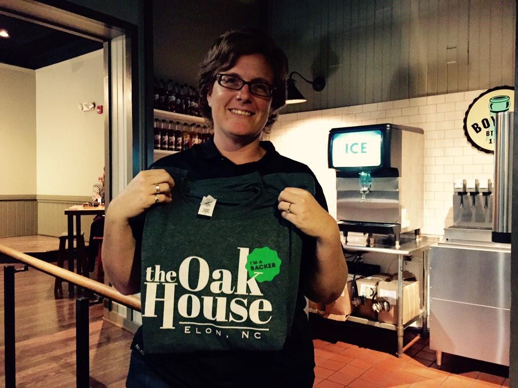 ElonOakHouse's tweet photo. Shirts for our @kickstarter backers are available today! Come by and wear it proudly #ImABacker http://t.co/SBWyk66WaK
