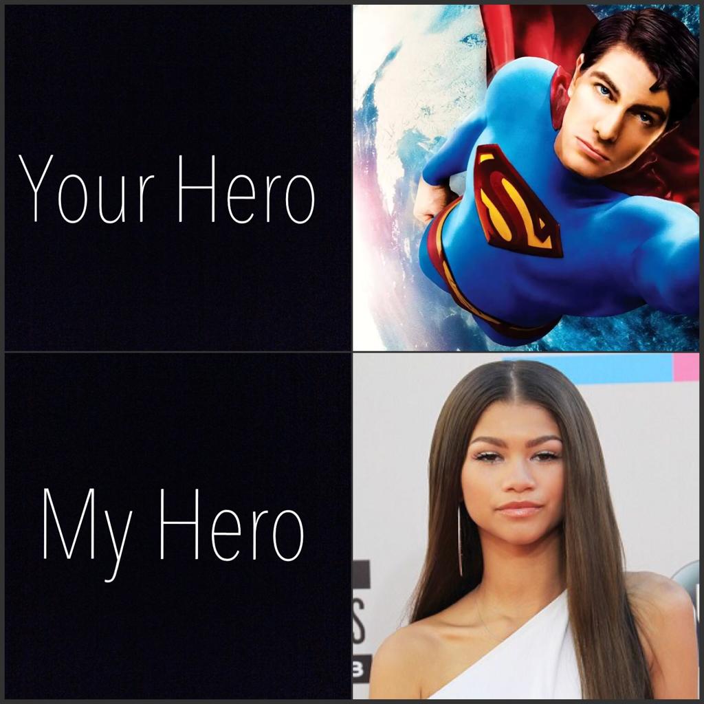 Zswaggerahyah's tweet photo. Your hero is Superman but amy hero is Zendaya @Zendaya #VoteZendaya 😚😚 http://t.co/zNSAVvcpaU