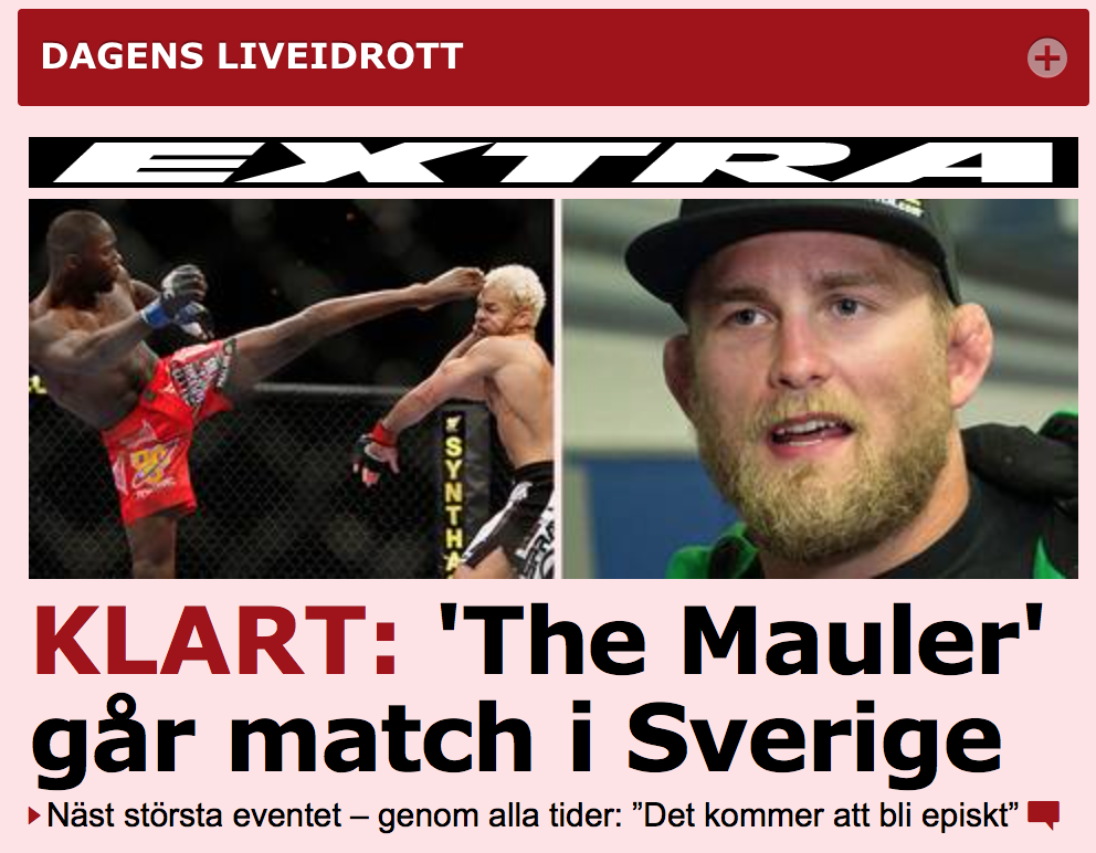 ufc stockholm tider