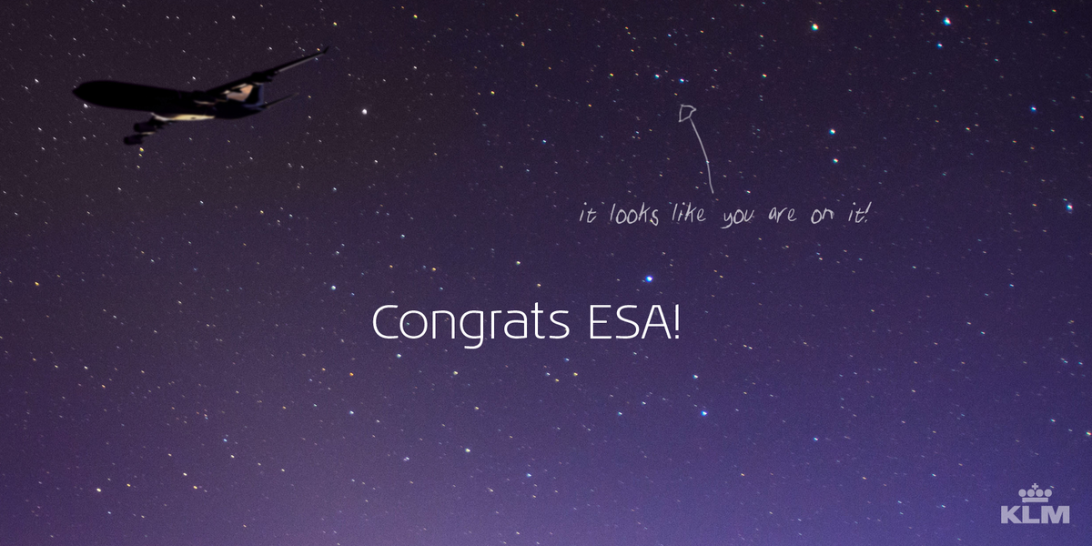 esaoperations's tweet photo. Super! Thanks! RT @KLM: Congratulations @esa! #CometLanding http://t.co/bMj0O0aUR6