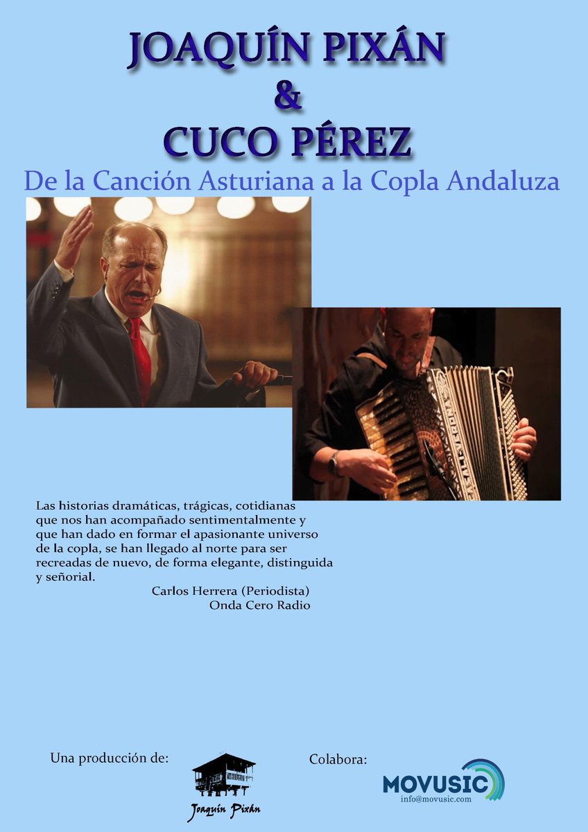 2 próximas actuaciones el viernes 14 en el Palacio de Meras en Tineo y el 15 en "La Kabaña" en la Colorada (Navia)