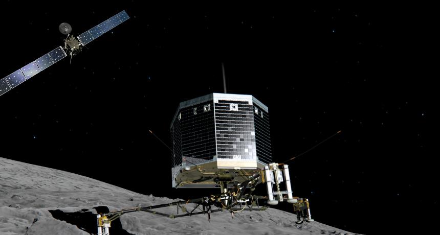 ScienceNews's tweet photo. Philae has landed on comet #67P: http://t.co/9n5NPYncRl All #Rosetta coverage: http://t.co/ghs5cIkil0 #cometlanding http://t.co/V2TezyChLr