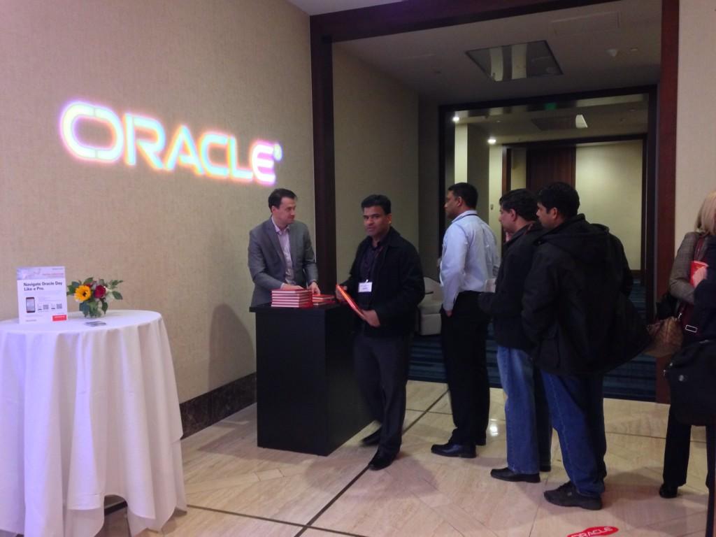 cocchiola2's tweet photo. Impromptu book signing with @jmcquivey #oracleday http://t.co/UINSOeolWw
