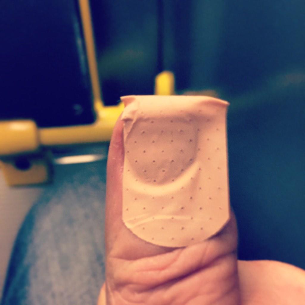 HellstringsN's tweet image. Playing with Leatherman before tonight's rehearsal. Didn't think this through... #Hellstrings #ukulele