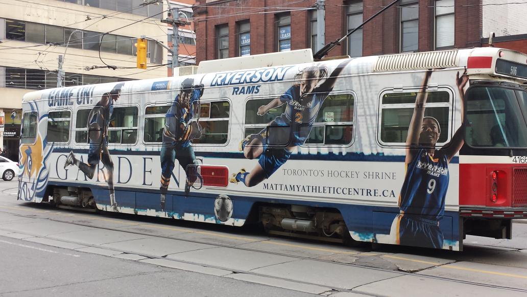 Gotta love seeing Ryerson Athletics on the TTC <a href="/ryersonrams/">Stuart Campbell</a> #risewithus
