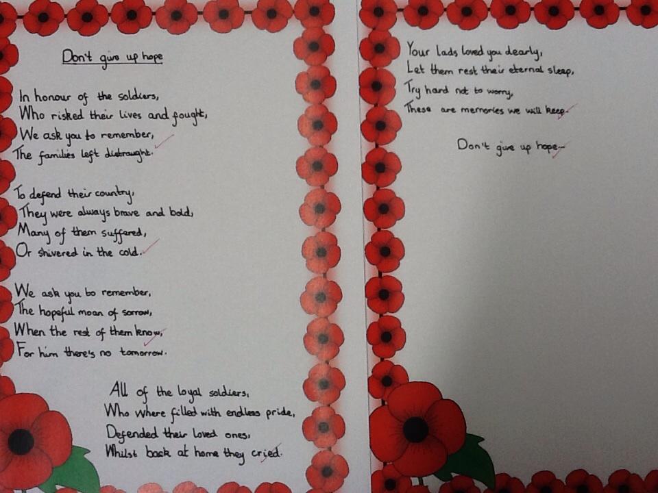 Zebrasclass's tweet photo. This is the first poem I've marked tonight - isn't it wonderful? Very emotive. Well done! http://t.co/GrS1Xg3ODt