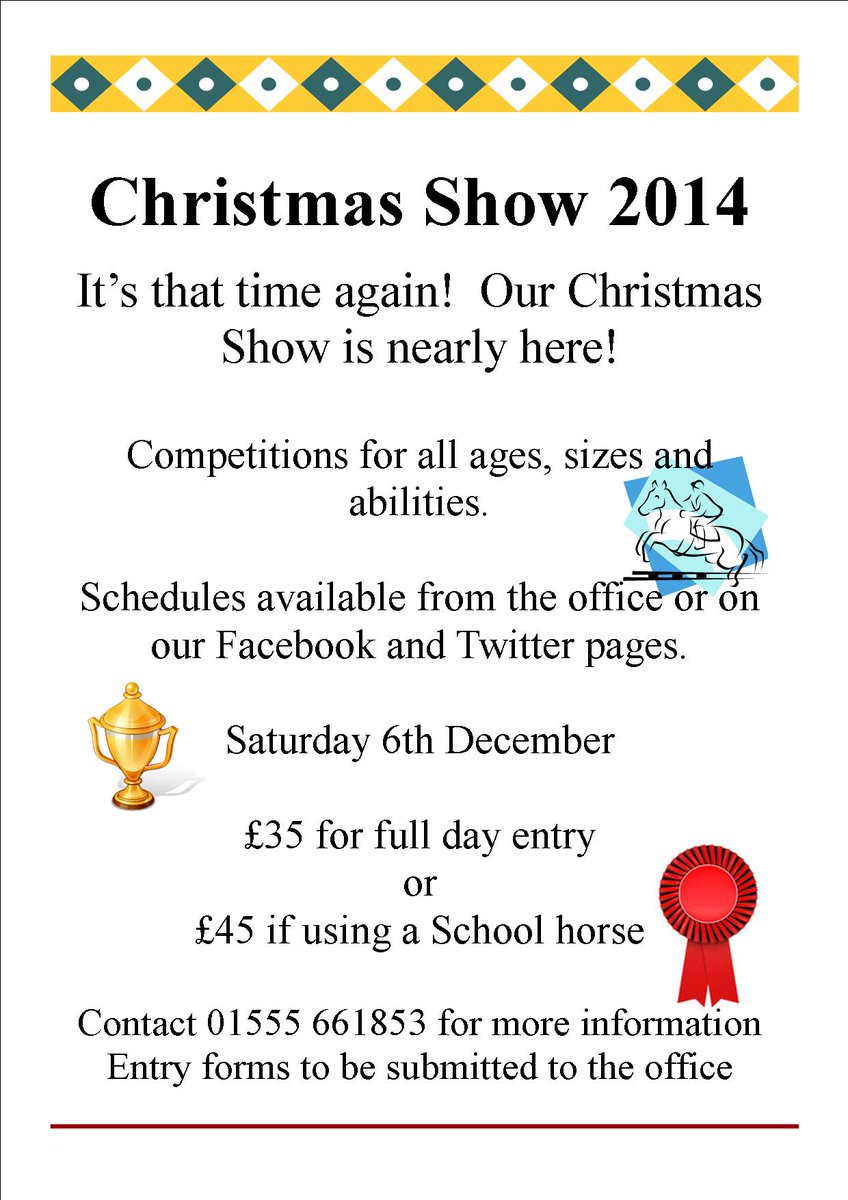 ScottishEqui's tweet photo. Christmas Show Time!!!  Schedule to follow in just a moment... http://t.co/rMmc7VOp65