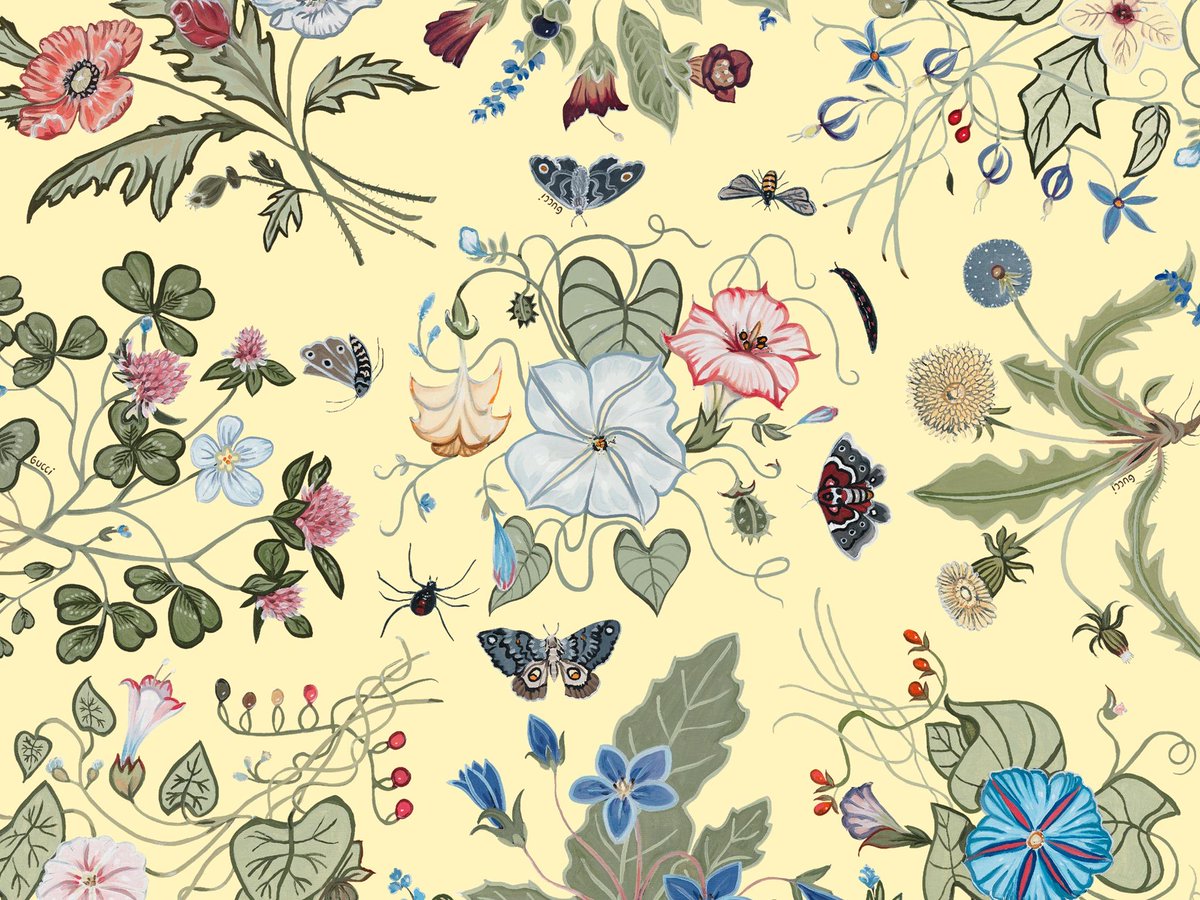 gucci floral wallpaper