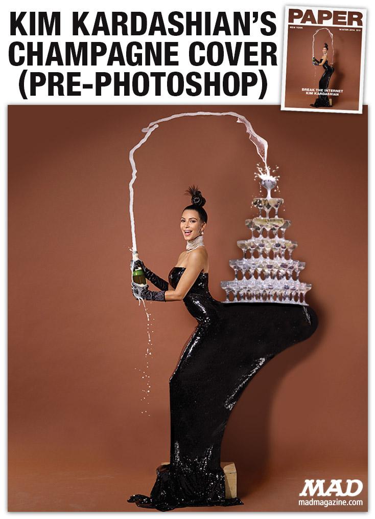 kim kardashian photo champagne dress Introducing Our Winter Cover Star: Kim Kardashian