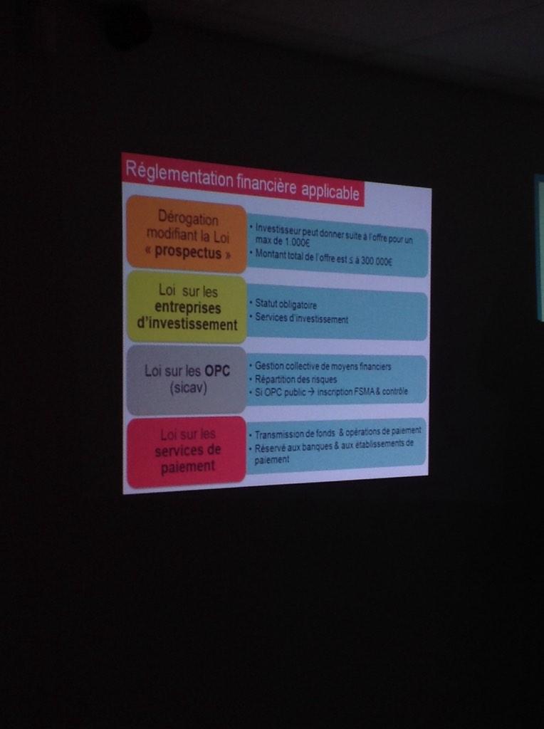 Réglementation financière applicable au #crowdfunding. #cafenll