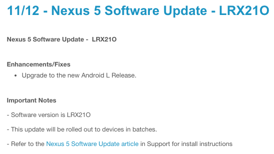 Galaxus_FR's tweet photo. Les maj commencent enfin ! "@droid_life: Nexus 5 Getting Android 5.0 Update “LRX21O” Today - http://t.co/NNowK33AbS http://t.co/VwKAF4Comu"