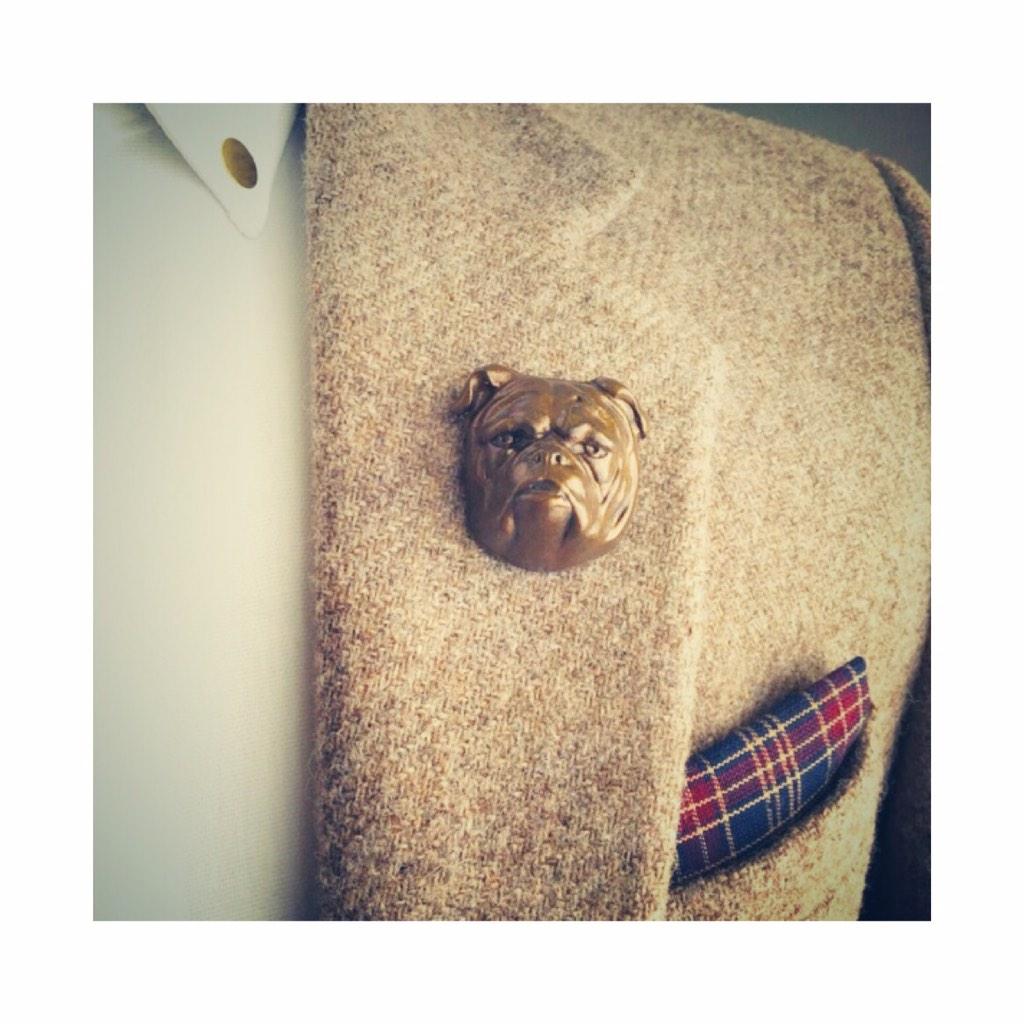 ABroochedSquare's tweet photo. Meet Brooch, the English Bulldog. Meet us tonight @ 7:00p at http://t.co/nZKMnmlRdA for its release. #Dapper #fashion http://t.co/TtU0pYgySB