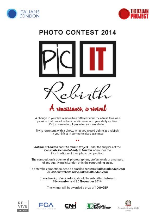Calling all photographers in London! Rebirth is the theme of PICit Photo Contest 2014
