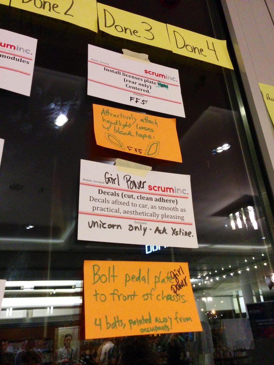deetee's tweet photo. The Girl Power team got 2 cards moved for Sprint 3 !! @wikispeed @AgileTD @SCRUMINC http://t.co/iS5o6SGTqN