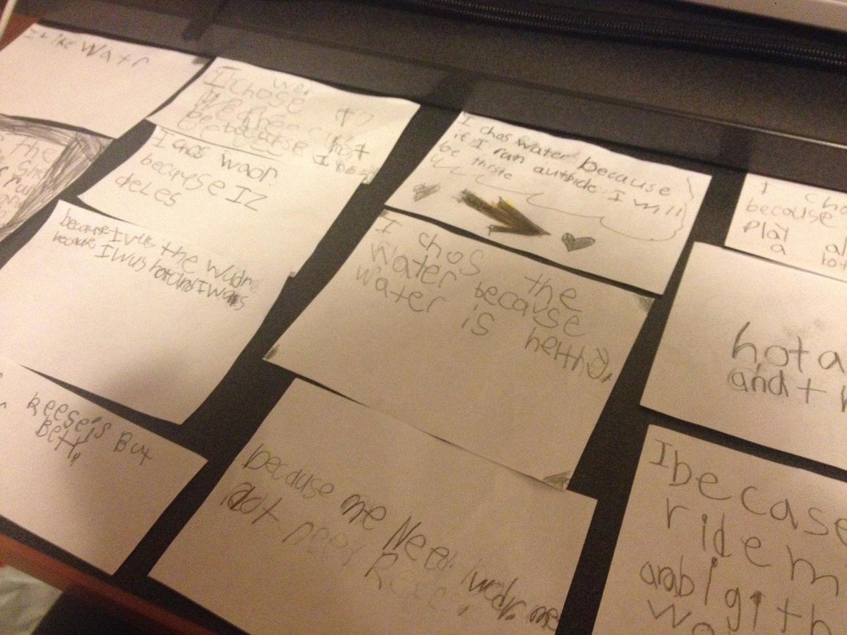 crafetto12's tweet photo. Had my first graders write an exit ticket. Messy but effective and easy to check for understanding! #EDU311 http://t.co/rY5KxejOm2