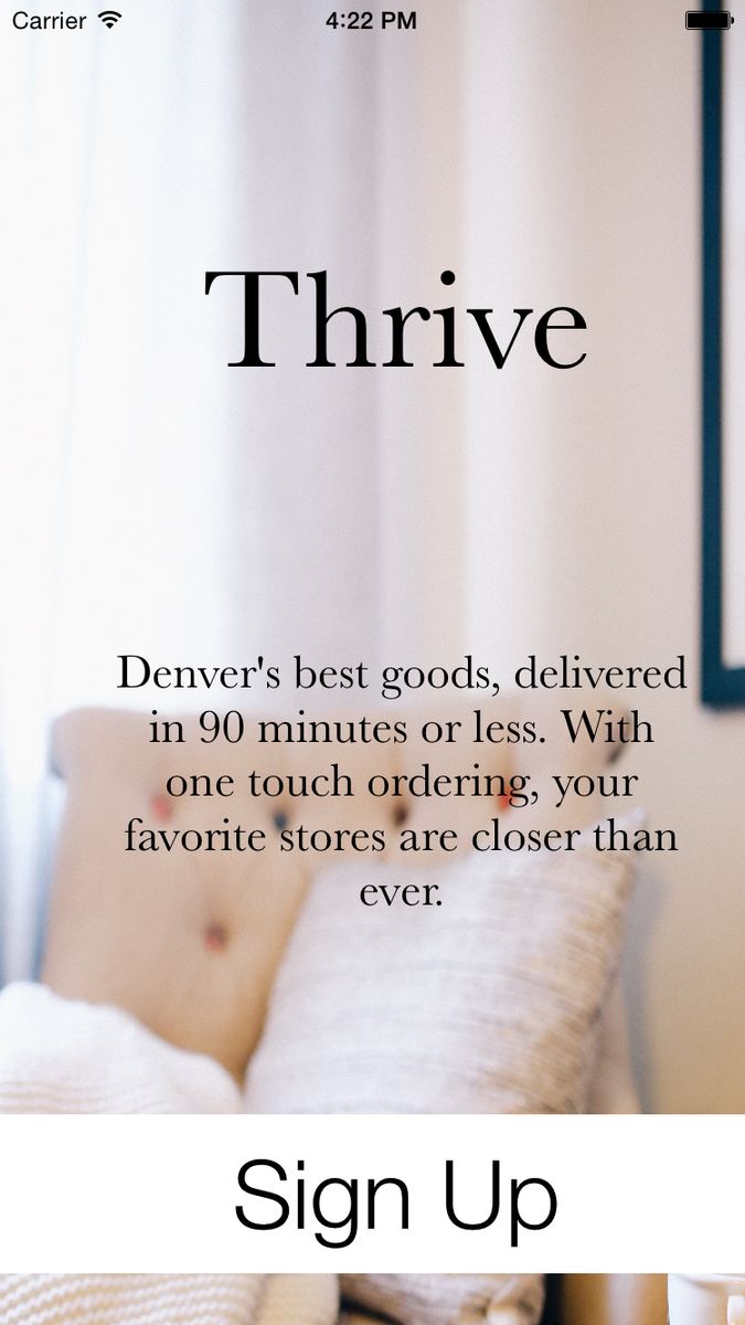 ShopThriveCo's tweet image. We're under way on our app build. From this screen, you're 3 screens from having an order on the way.