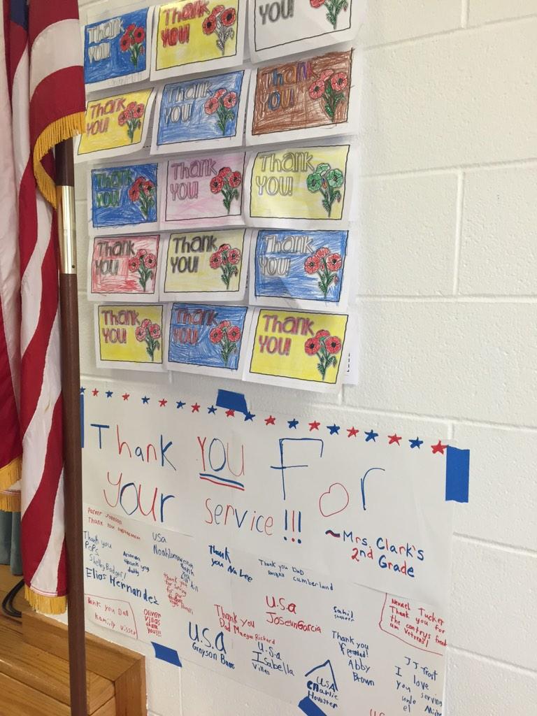MsEdelen's tweet photo. Veteran's Day posters were appreciated by all who attended our assembly. http://t.co/2PjMDgXXTj