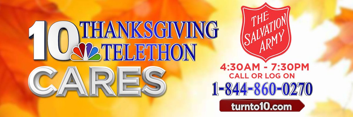 NBC10's tweet photo. 10 Cares Telethon: Help Salvation Army fill Thanksgiving food baskets. Donate: 844-860-0270 or http://t.co/ZrIgBjWuMJ http://t.co/cwDvVdTixv